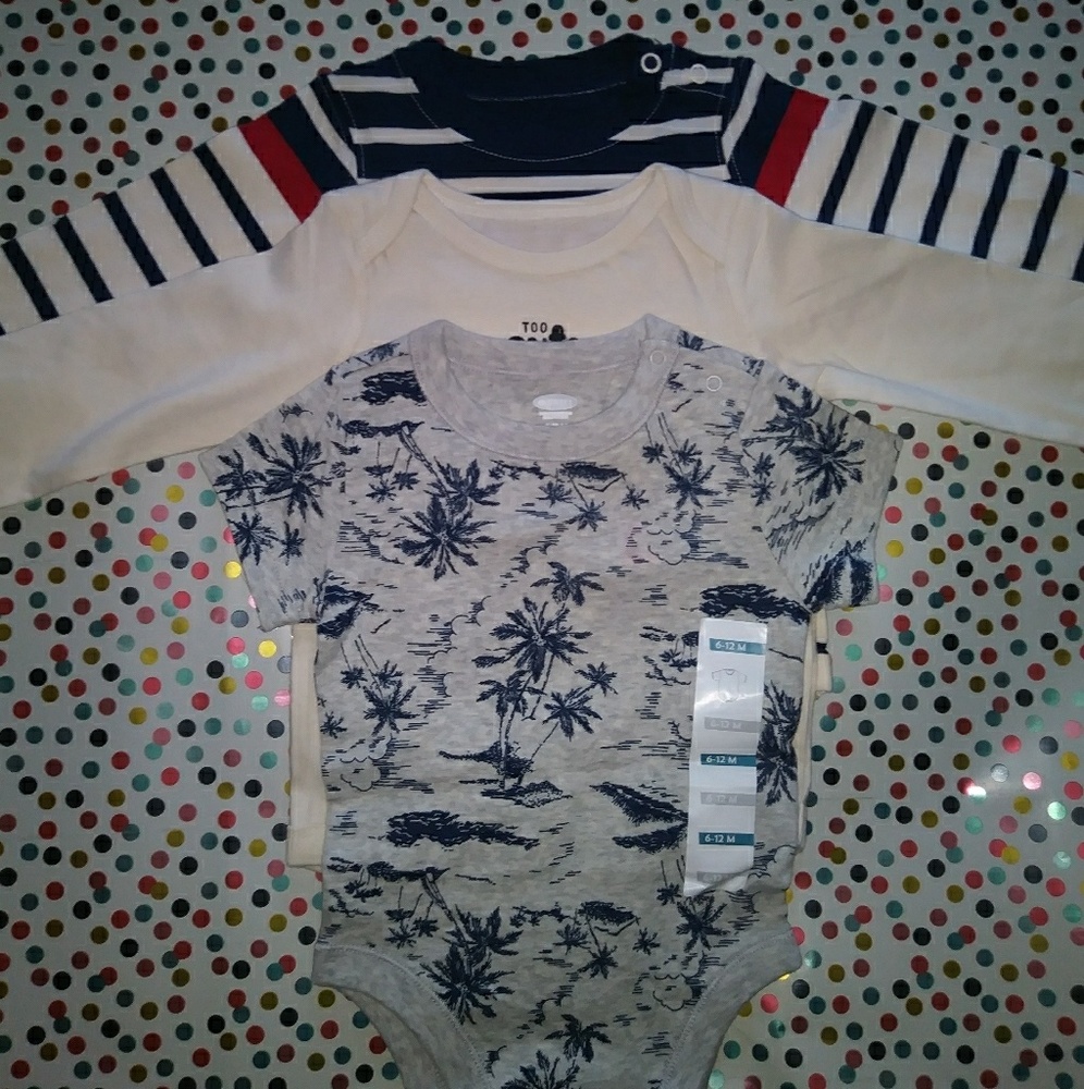 Bundle 3x baby bodysuits clothes